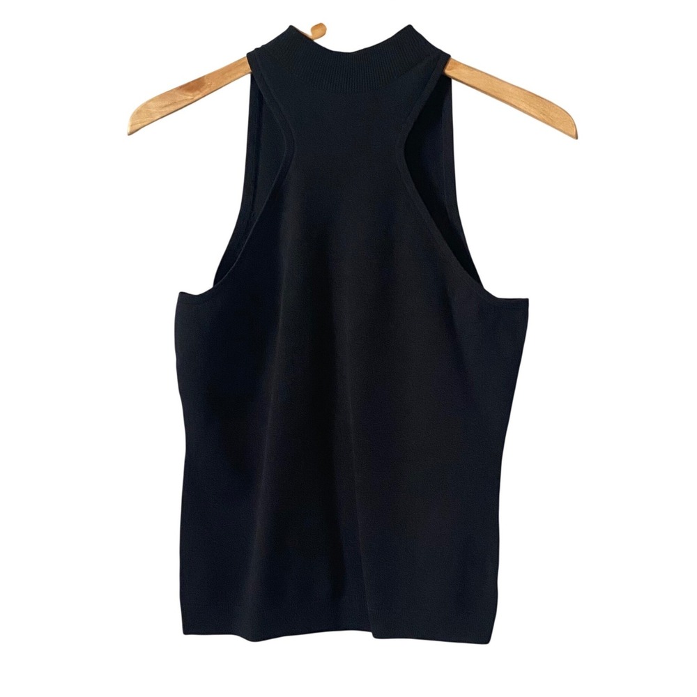 Revolve 525 America Womens Black Mock Neck Racerback Knit Tank Top Small